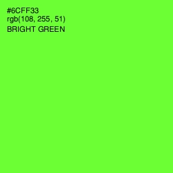 #6CFF33 - Bright Green Color Image
